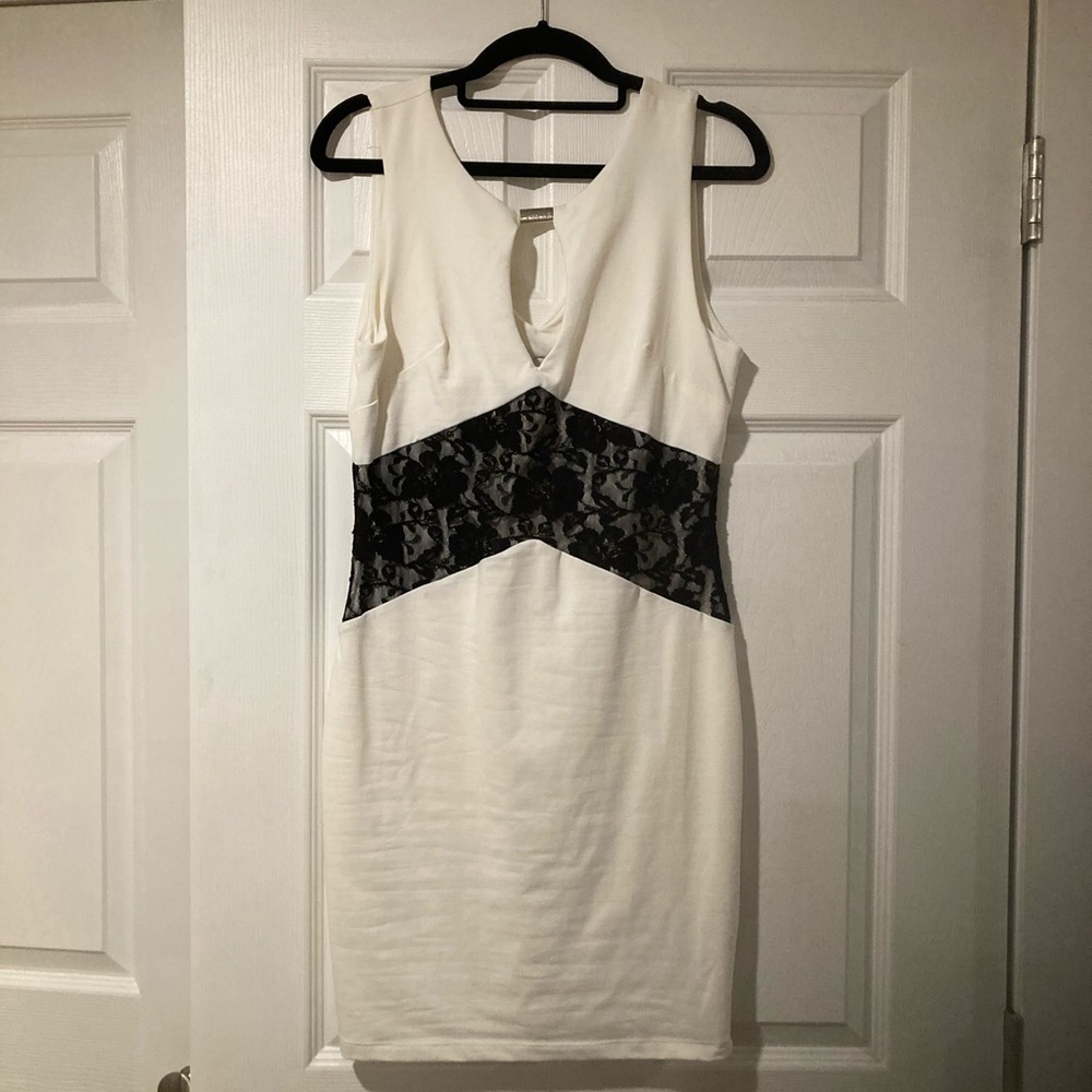 Off white and black Bebe dress